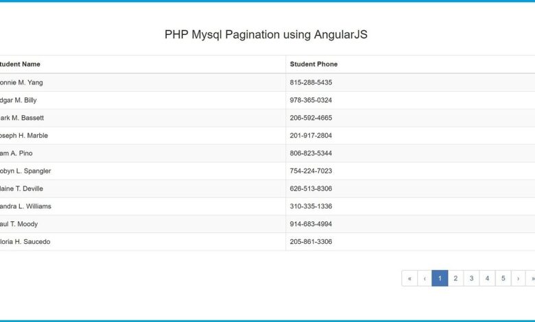 How to create Pagination in php,How to create Pagination using AngularJS in PHP,How to Create Pagination using Angular Js