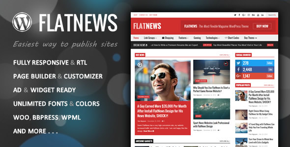 Download FlatNews Responsive Magazine,Download FlatNews Responsive Magazine WordPress Theme